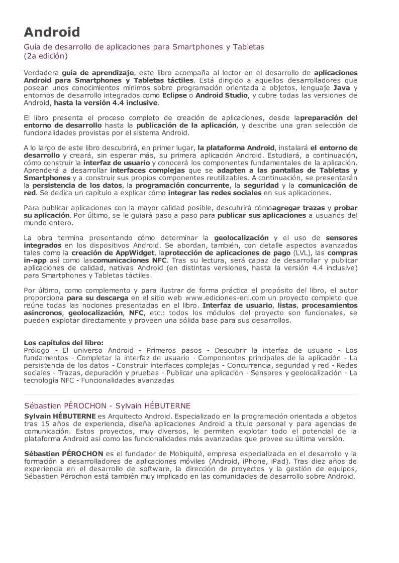 Imágen de pdf Android - Guía de desarrollo de aplicaciones para Smartphones y Tabletas